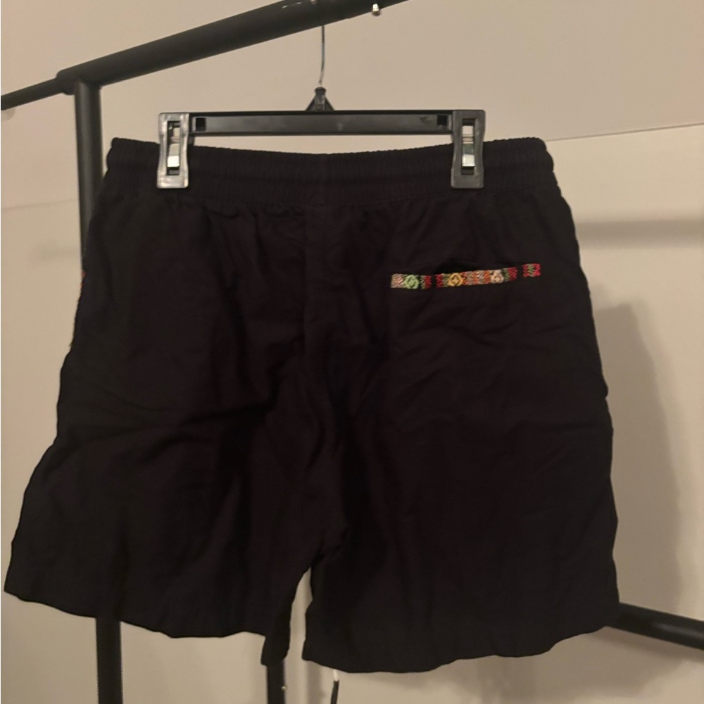 Black Shorts with Colorful Trim